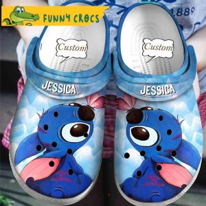 Personalized Butterfly Cute Stitch Crocs Crocband Clog