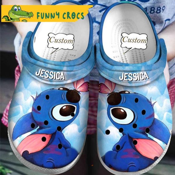 Personalized Butterfly Cute Stitch Crocs Crocband Clog - Step into ...