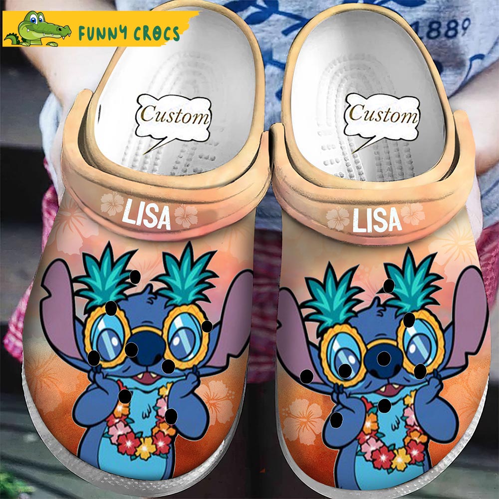 Personalized Funny Ohana Stitch Crocs Clog Shoes