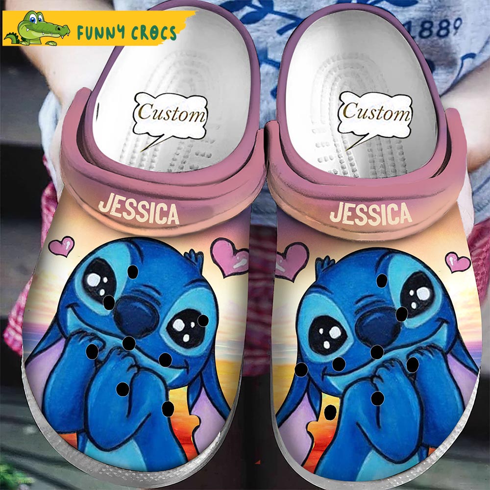 Personalized In Love Stitch Crocs Clog Shoes - Discover Comfort And ...