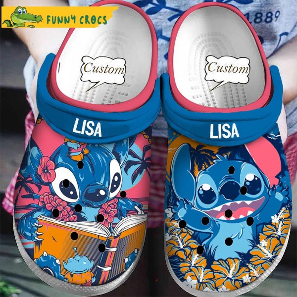 Personalized Read A Book Stitch Crocs Clog Shoes