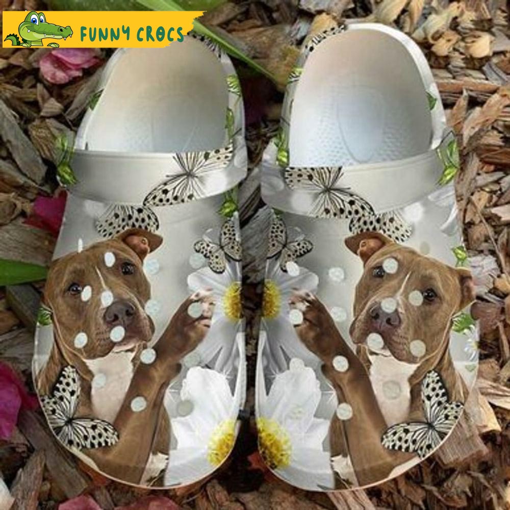 Pitbull Daisy Butterfly Cute Crocs