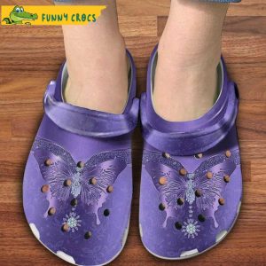Purple Butterfly Pretty Light Weighting And Useful Design Crocs