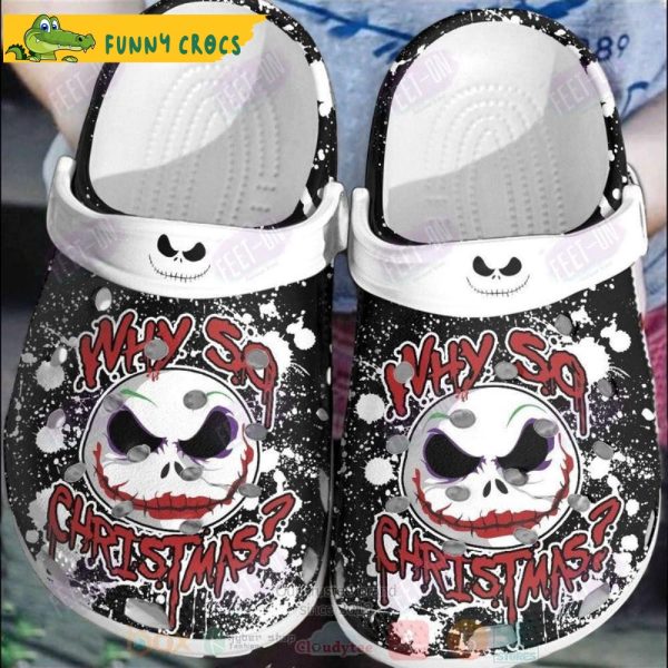 Why So Christmas Skellington Crocs Clog Shoes