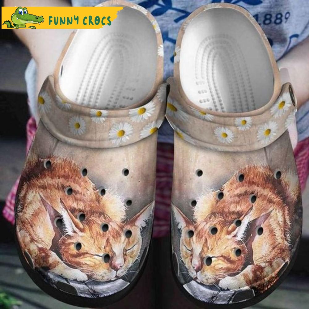 Sleeping Cat Crocs - Discover Comfort And Style Clog Shoes With Funny Crocs