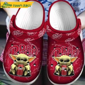 Baby Yoda Dr Pepper Crocs Clog Shoes