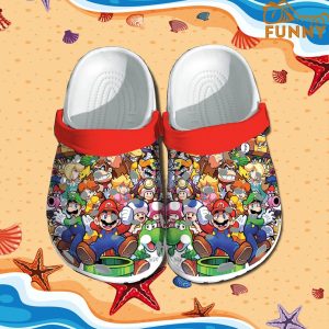 Super Mario Pattern Crocs 1