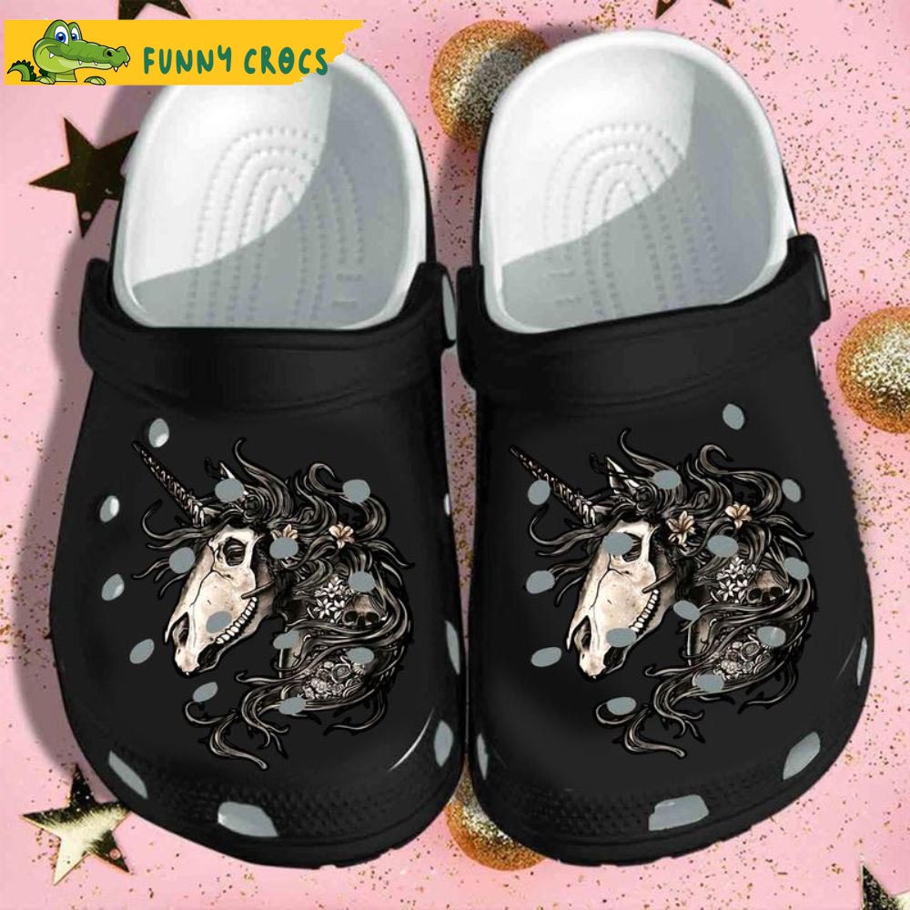Unicorn Skull Horse Crocs - Discover Comfort And Style Clog Shoes With ...