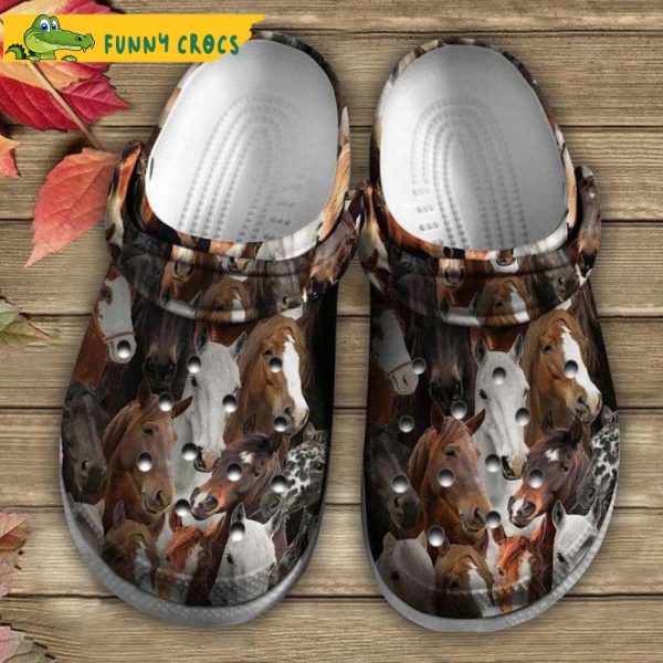 Vintage Horse Pattern Crocs