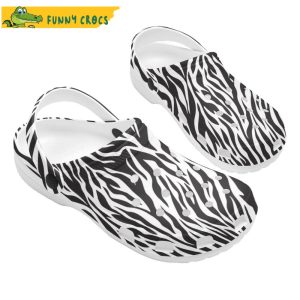 Womens Crocs Zebra Print Slip On Shoes Gift For Friend 1