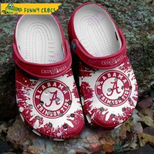 Alabama Crimson Tide White-Red Ncaa Crocs