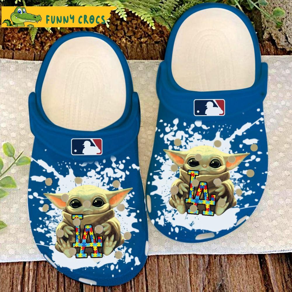 Autism Awareness Mlb Baseball Los Angeles Dodgers Baby Yoda Crocs