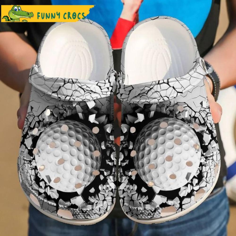 Ball Crack Wall Golf Crocs Clog Shoes - Step into style with Funny Crocs