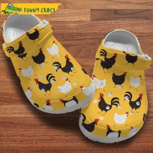 Black And White Chicken Gifts Crocs Clog Shoes