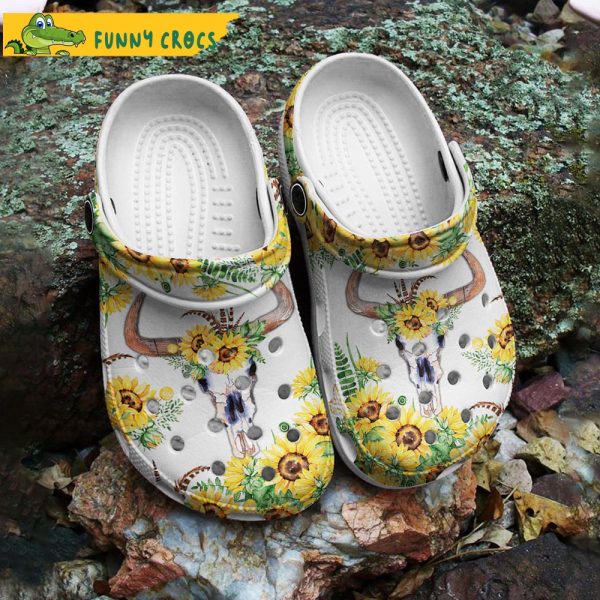 Funny Cow Skull Gifts Crocs Clog Shoes