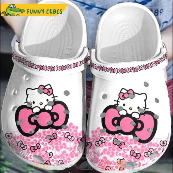 Bow Tie Pink Hello Kitty Crocs
