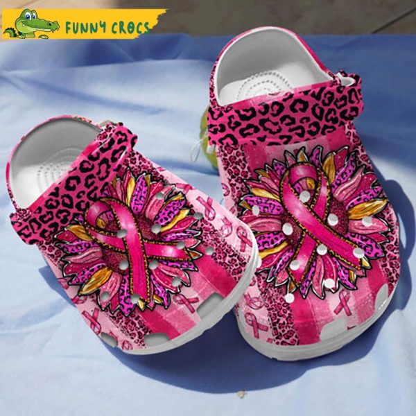 Breast Cancer Awareness Sunflower Crocs Slippers