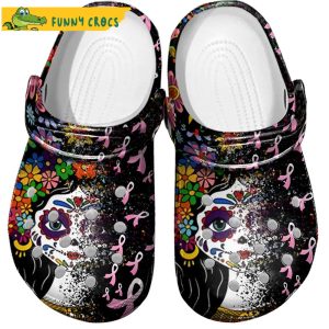 Breast Cancer Gril Crocs Slippers 3