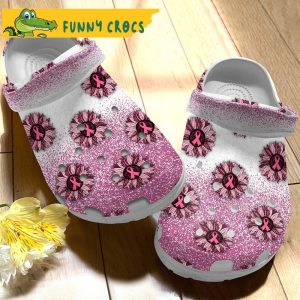 Breast Cancer Sunflower Crocs 2