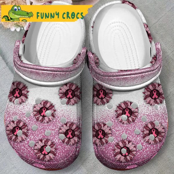 Breast Cancer Sunflower Gifts Crocs