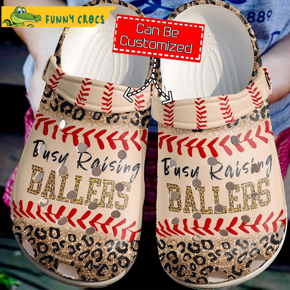 Busy Raising Ballers Baseball Gifts Crocs