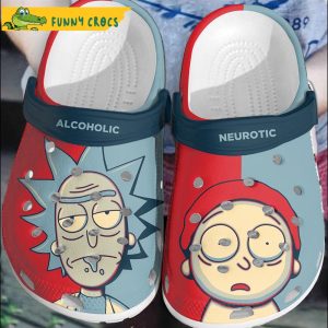 Cartoon Alcoholic Neurotic Rick And Morty Crocs