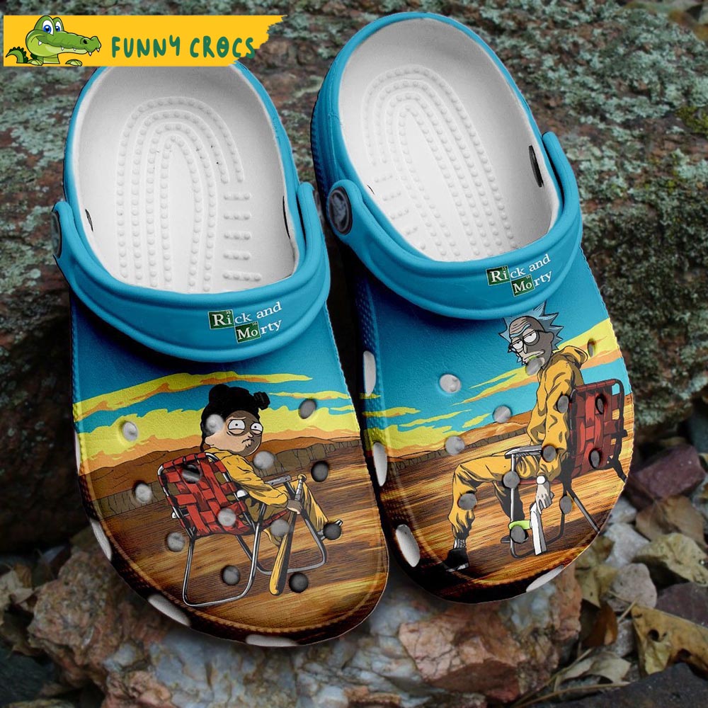 Cartoon Desert Rick And Morty Crocs - Step into style with Funny Crocs