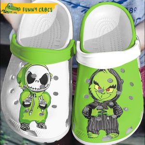 Cartoon Jack And Grinch Crocs Clog Shoes