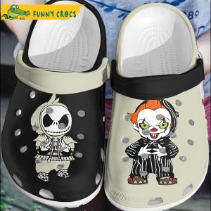 Cartoon Spooky Clown And Jack Crocs