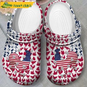 Chicken American Flag Crocs Clog Shoes