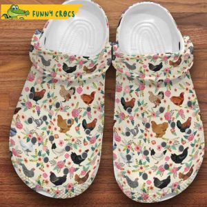 Chicken Floral Crocs Clog Shoes