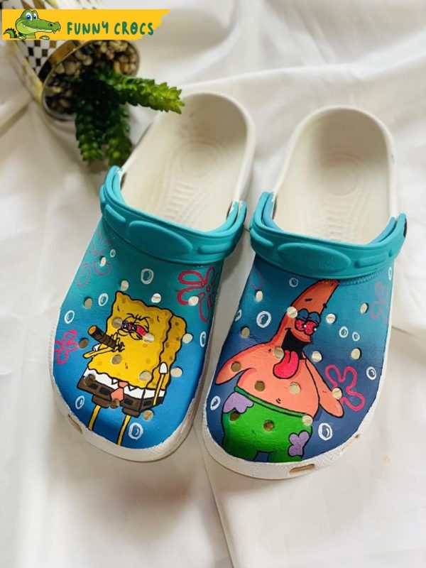 Crazy Patrick Star And Spongebob Crocs