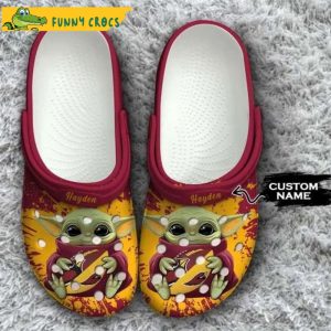 Custom Arizona Cardinals Baby Yoda Crocs