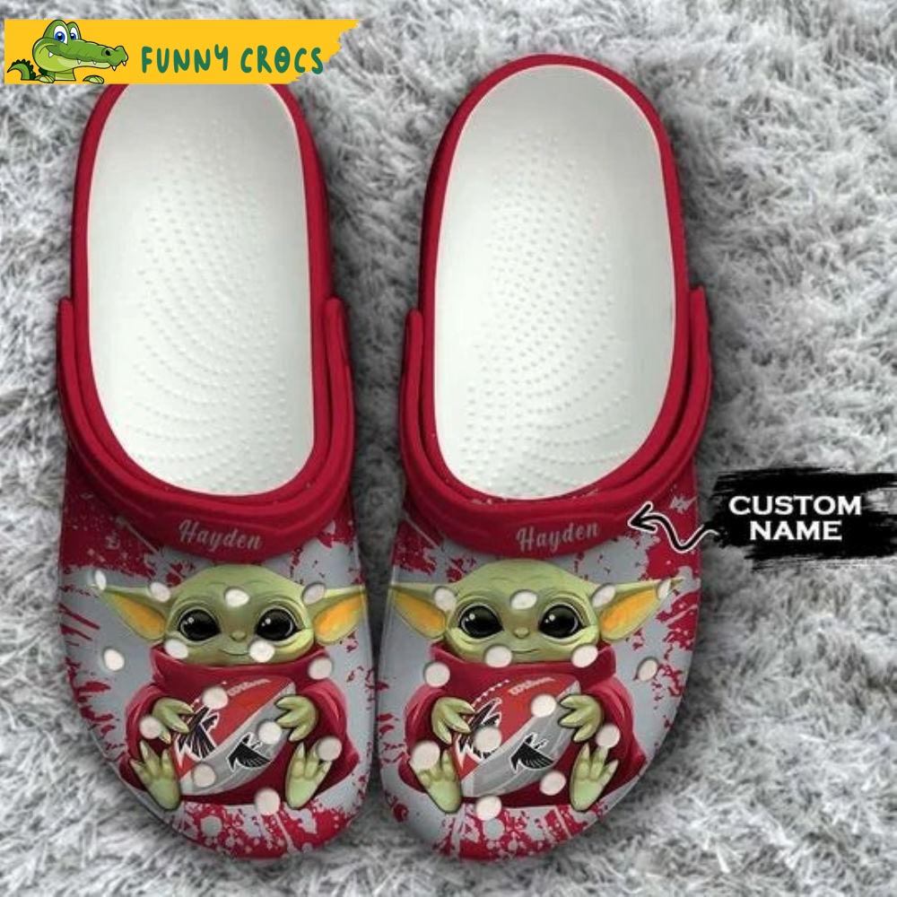 Custom Atlanta Falcons Baby Yoda Crocs