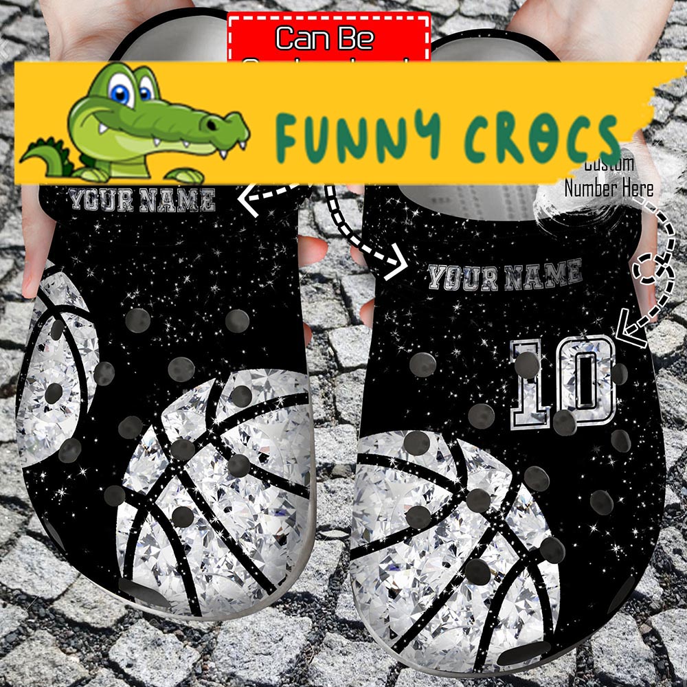 Custom Dimond Basketball Crocs Slippers