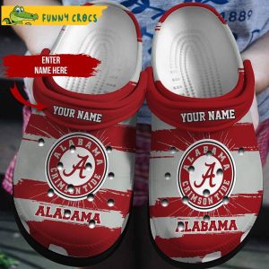 Custom Name Alabama Crimson Tide Ncaa Football Crocs