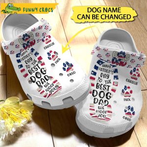 Custom Name Dad Dog Crocs 3