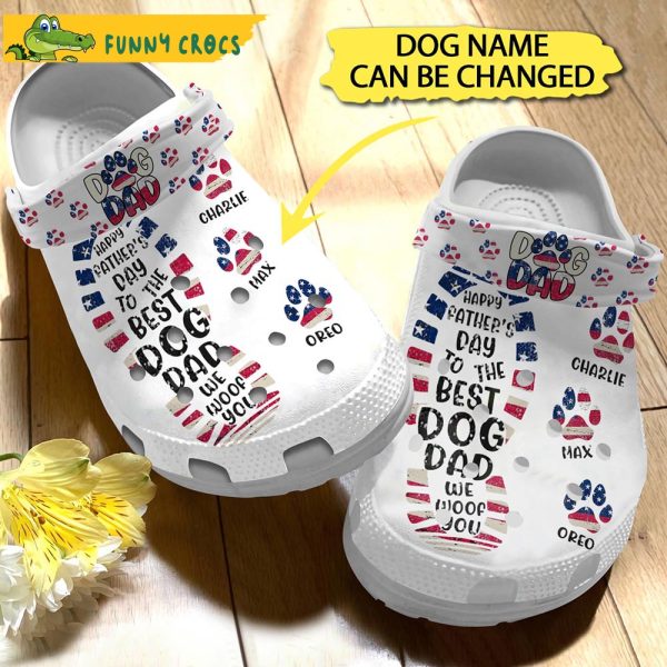Custom Name Dad Dog Crocs