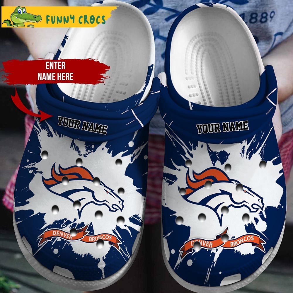 Custom Name Denver Broncos Ncaa Football Crocs