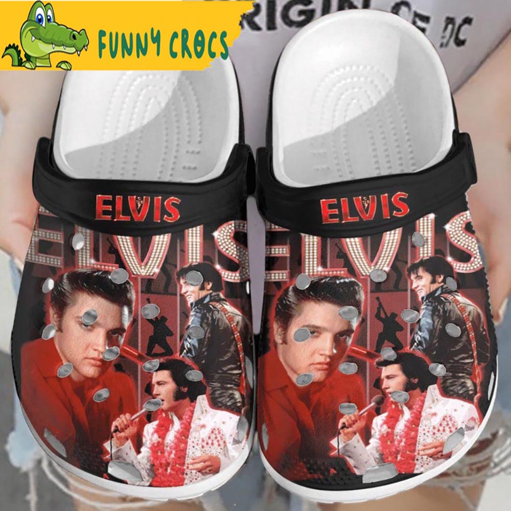 Custom Name Elvis Presley Crocs Clog Shoes