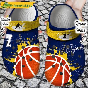 Custom Name & Number Basketball Crocs Slippers