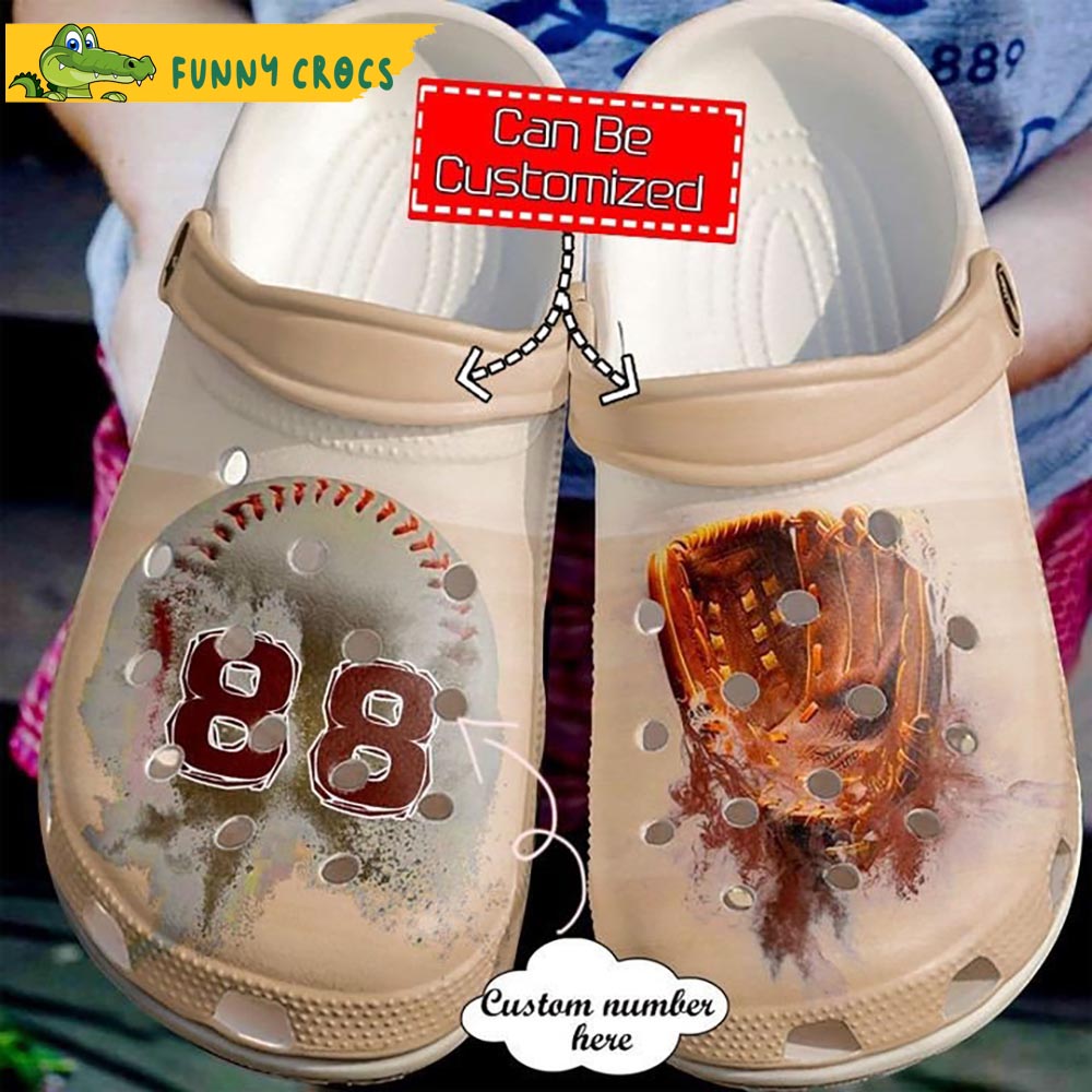 Custom Number And Name Baseball Crocs Clog Shoes