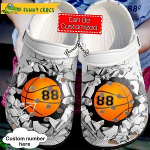 Custom & Number Broken Wall Basketball Gifts Crocs