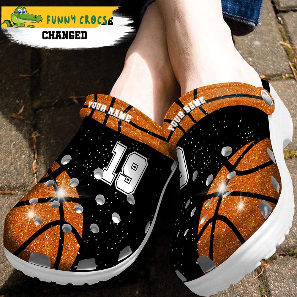 Custom & Number Glow Dimond Basketball Crocs - Discover Comfort And ...