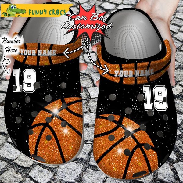 Custom & Number Glow Dimond Basketball Crocs