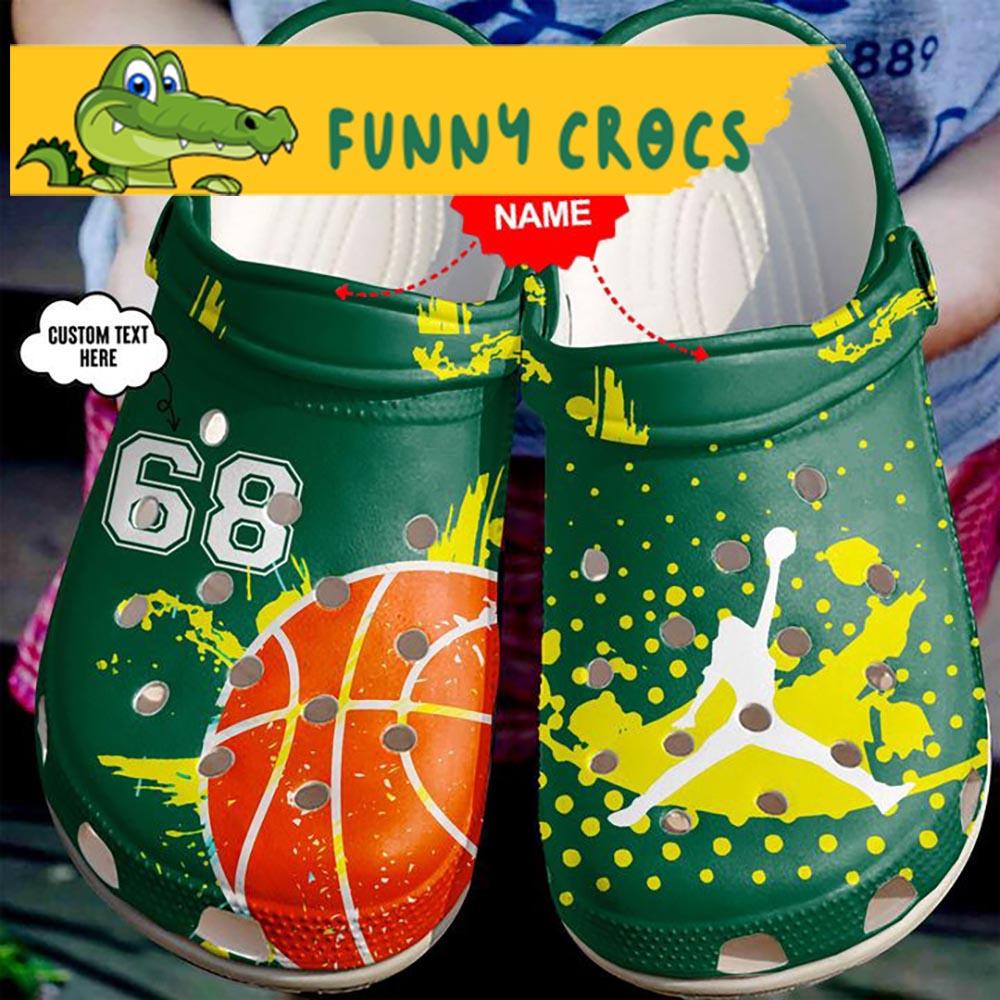 Custom & Number My Love Passion Basketball Crocs Slippers