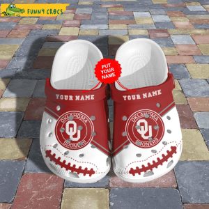 Custom Oklahoma Sooners Football NCAA Crocs Slippers