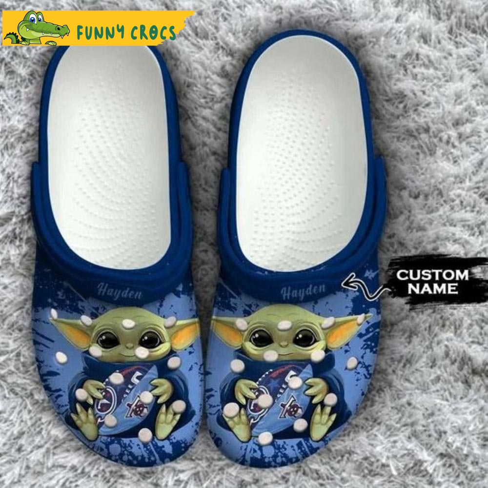 Custom Tennessee Titans Baby Yoda Crocs