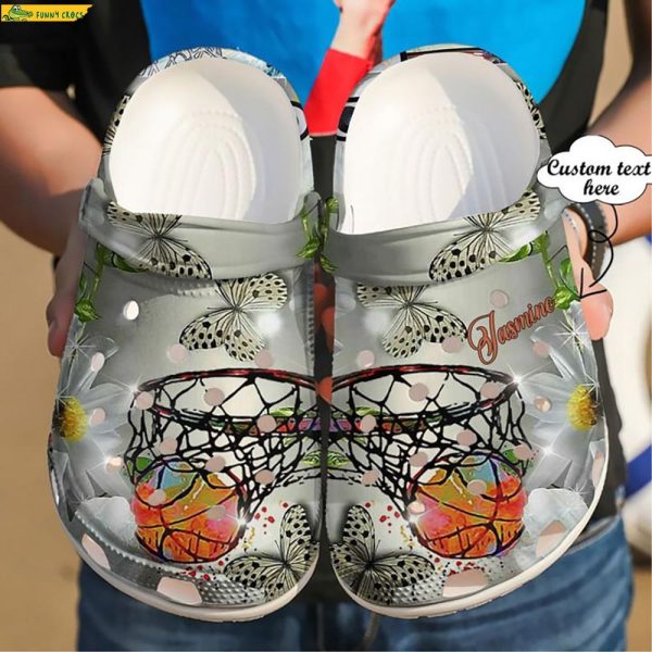 Customized Butterfly Basketball Crocs Slippers