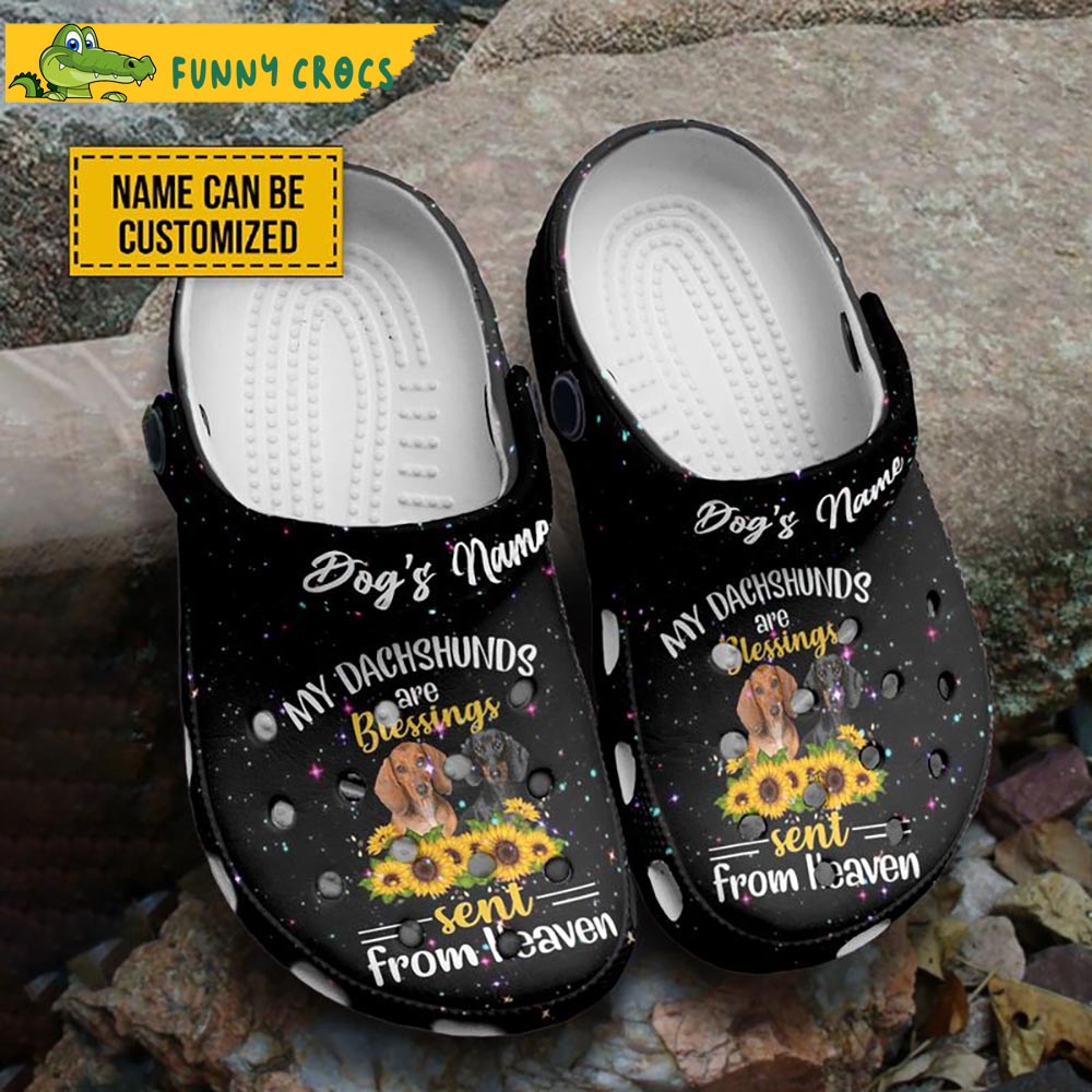 Customized Couple Dachshund Crocs Slippers